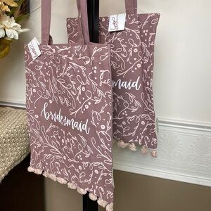 Primitives By Kathy “bridesmaid” Tote Set of Two NWT